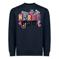 Navy nurse mom Heavyweight Sweatshirt - FaDigitalArtStudio