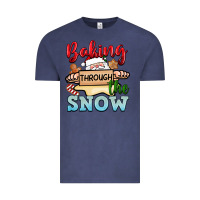Vintage Denim Baking through the snow Vintage Tee - NancyCooperArtShop
