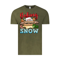 Vintage Olive Baking through the snow Vintage Tee - NancyCooperArtShop
