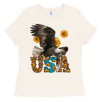 Western Usa Eagle 4th Of July Ladies Tee | Teevron