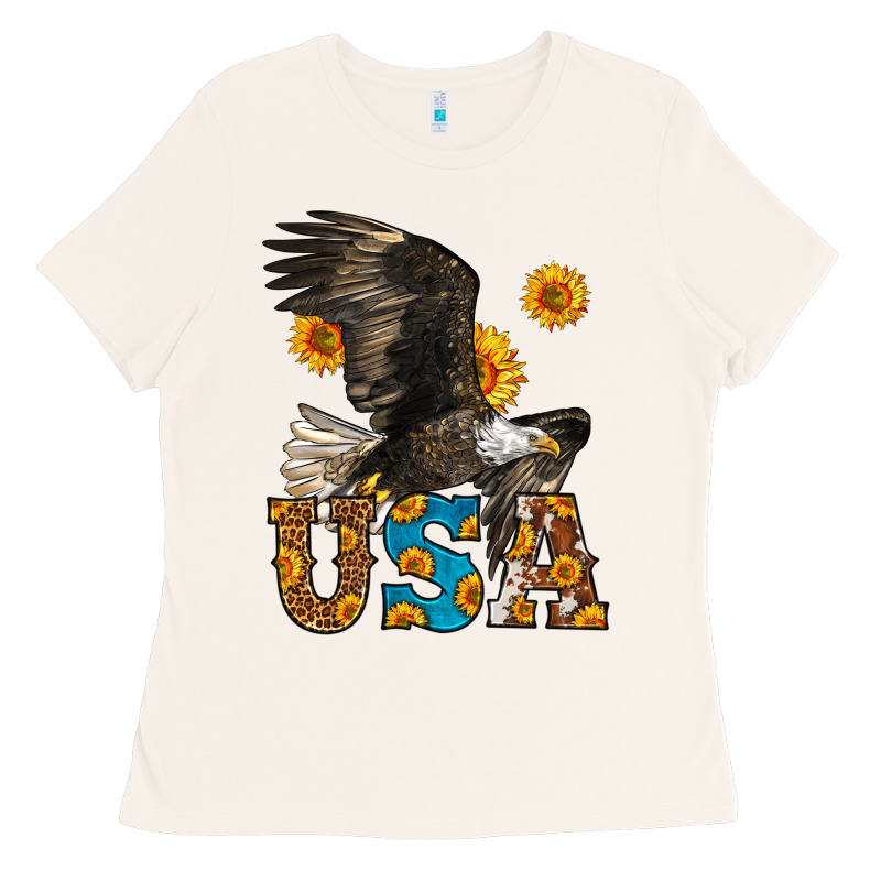 Western Usa Eagle 4th Of July Ladies Tee by LillyAllenDesigns | Teevron