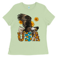 Matcha Western Usa Eagle 4th of July Ladies Tee - LillyAllenDesigns