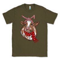 Army Green christmas scarf heifer Classic Tee - RanaPortraitStore