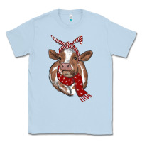 Dusty Blue christmas scarf heifer Classic Tee - RanaPortraitStore