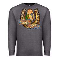 Charcoal Heather cowgirl horseshoe Premium Sweatshirt - RacoonDesign