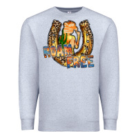Heather Grey cowgirl horseshoe Premium Sweatshirt - RacoonDesign