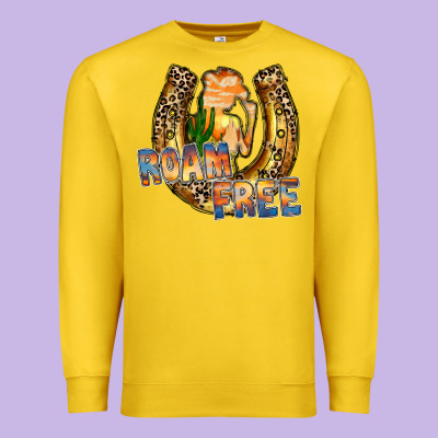 Cowgirl Horseshoe Premium Sweatshirt Designed By Racoondesign