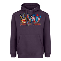 Plum peace love freedom Heavyweight Hoodie - RacoonDesign