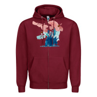 Burgundy risk of rain 2 Zipper Hoodie - lanVoArt