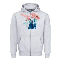 Heather Grey risk of rain 2 Zipper Hoodie - lanVoArt