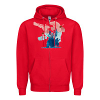 Red risk of rain 2 Zipper Hoodie - lanVoArt