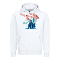 White risk of rain 2 Zipper Hoodie - lanVoArt