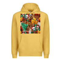 Antique Gold christmas donkeys Premium Hoodie - FaDigitalArtStudio