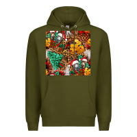 Army Green christmas donkeys Premium Hoodie - FaDigitalArtStudio