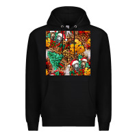 Black christmas donkeys Premium Hoodie - FaDigitalArtStudio