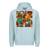 Blue Mist christmas donkeys Premium Hoodie - FaDigitalArtStudio