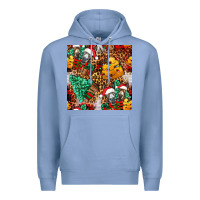 Colony Blue christmas donkeys Premium Hoodie - FaDigitalArtStudio