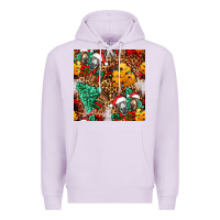 Lilac christmas donkeys Premium Hoodie - FaDigitalArtStudio