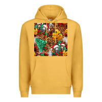 Mustard christmas donkeys Premium Hoodie - FaDigitalArtStudio