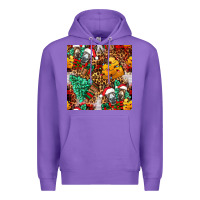Purple christmas donkeys Premium Hoodie - FaDigitalArtStudio