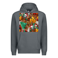 Rock christmas donkeys Premium Hoodie - FaDigitalArtStudio