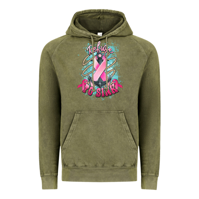 Refuse To Sink Cancer Anchor Cancer Awareness Vintage Hoodie by HowdyJamesFarm | Teevron