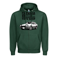 Sports Green initial d fujiwara tofu shop ae86 manga Zipper Hoodie - lanVoArt