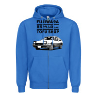 True Royal initial d fujiwara tofu shop ae86 manga Zipper Hoodie - lanVoArt