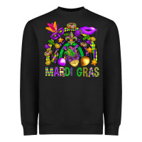 Black Mardi Gras Rainbow Heavyweight Sweatshirt - BundleAndBundleShop