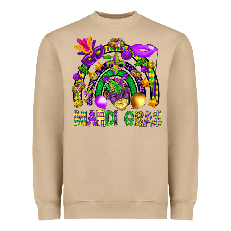 Mardi Gras Rainbow Heavyweight Sweatshirt by BundleAndBundleShop | Teevron