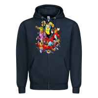 Navy invincible and friend hero art Zipper Hoodie - lanVoArt