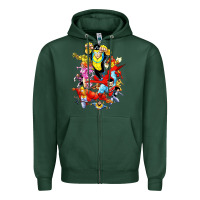 Sports Green invincible and friend hero art Zipper Hoodie - lanVoArt