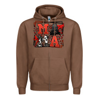 Chestnut Wrestling mama red and black Zipper Hoodie - LillyAllenDesigns