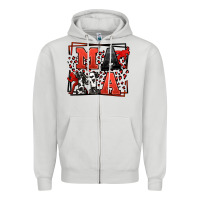 Dove Grey Wrestling mama red and black Zipper Hoodie - LillyAllenDesigns