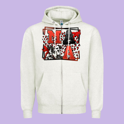 Wrestling Mama Red And Black Zipper Hoodie Designed By Lillyallendesigns