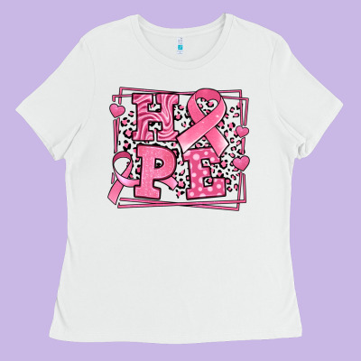 Western Hope Breast Cancer Awareness Ribbon Ladies Tee Designed By Lillyallendesigns