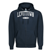 Navy levittown new york ny vintage athletic sports design t shirt Zipper Hoodie - lanVoArt