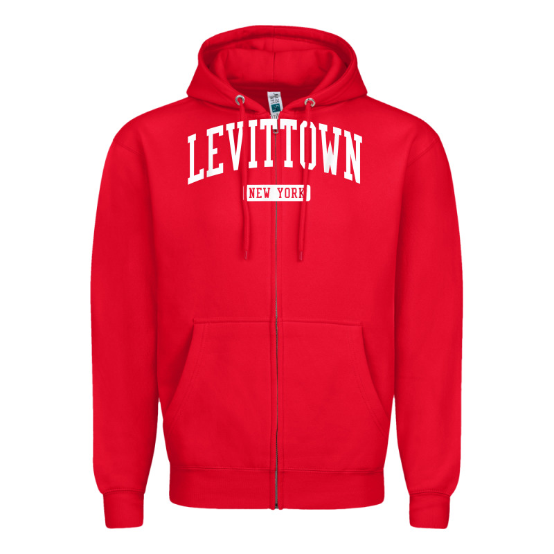 Levittown New York Ny Vintage Athletic Sports Design T Shirt Zipper Hoodie by lanVoArt | Teevron
