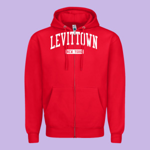 Levittown New York Ny Vintage Athletic Sports Design T Shirt Zipper Hoodie Designed By Lanvoart