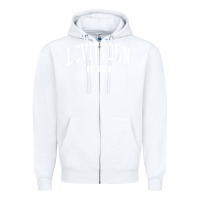 White levittown new york ny vintage athletic sports design t shirt Zipper Hoodie - lanVoArt