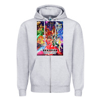 Heather Grey bakugan Zipper Hoodie - lanVoArt