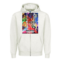 Oatmeal Heather bakugan Zipper Hoodie - lanVoArt