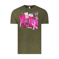 Vintage Olive Breast Cancer RN Registered Nurse Vintage Tee - texasbilliewilder