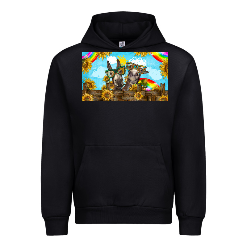 2 Donkeys Sunflower Urban Hoodie by BarkalooDesign | Teevron