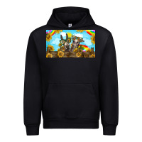 Black 2 donkeys sunflower Urban Hoodie - BarkalooDesign