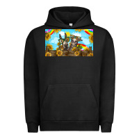 Pigment Black 2 donkeys sunflower Urban Hoodie - BarkalooDesign