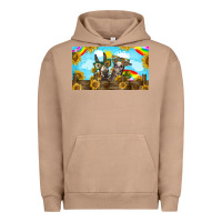 Pigment Burro 2 donkeys sunflower Urban Hoodie - BarkalooDesign