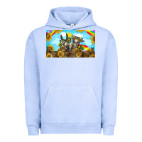 Pigment Grape Ice 2 donkeys sunflower Urban Hoodie - BarkalooDesign