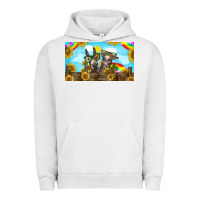 Pigment Lunar Rock 2 donkeys sunflower Urban Hoodie - BarkalooDesign