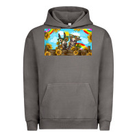 Pigment Tornado 2 donkeys sunflower Urban Hoodie - BarkalooDesign
